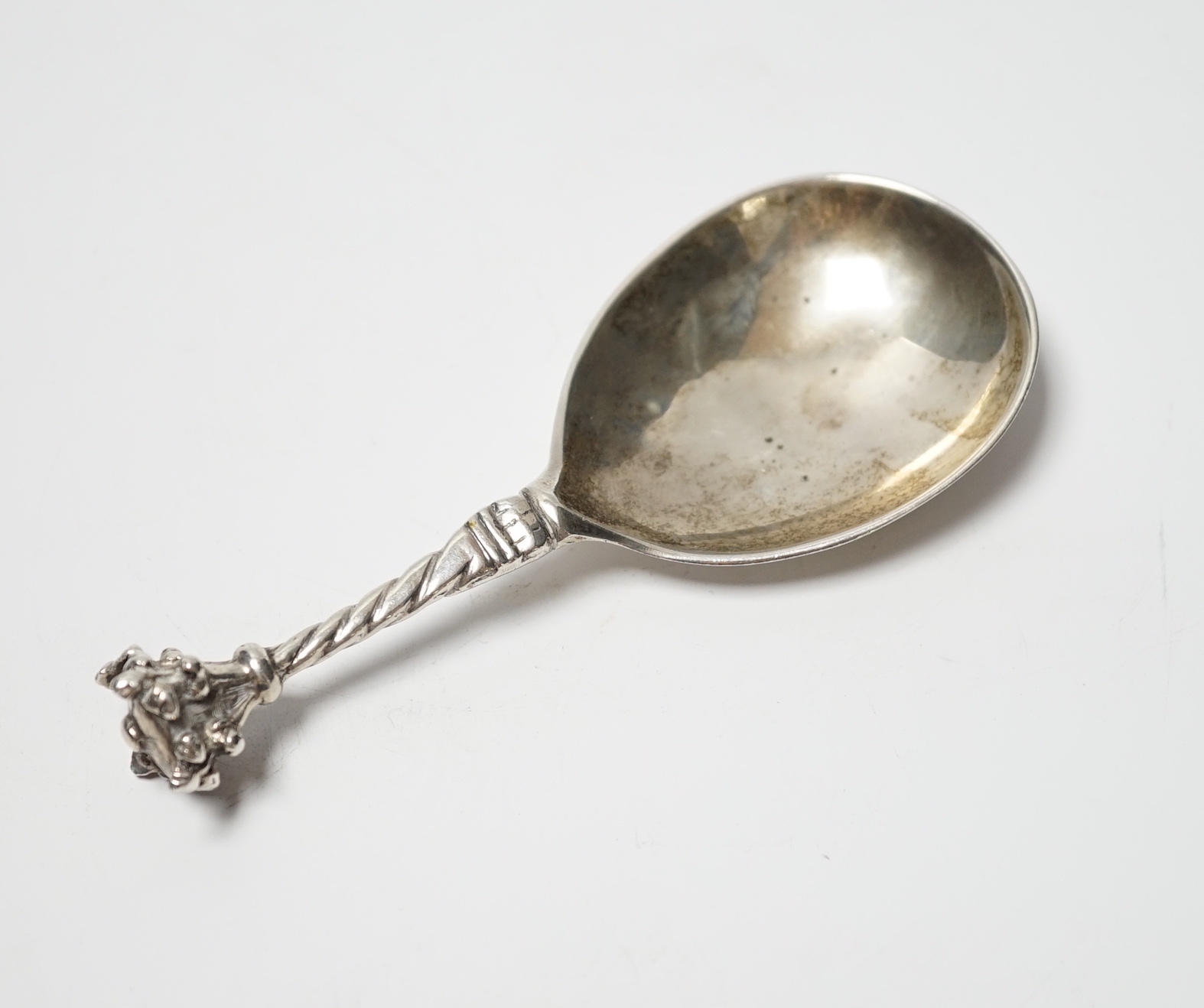 A Scandinavian white metal spoon, with indistinct mark, 11.8cm.